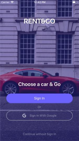 React Native Car Rental App React Native Car Rental App